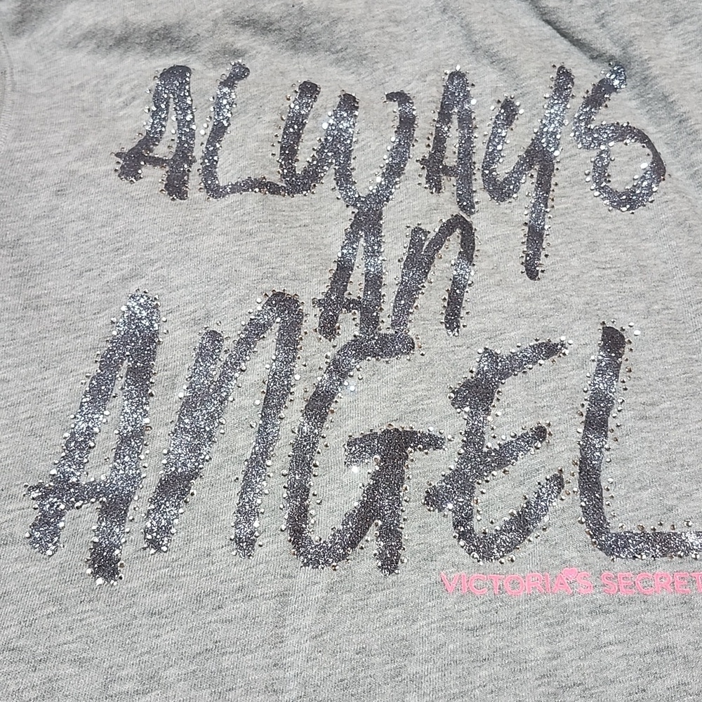 VINTAGE VS SUPERMODAL ESSENTIALS 2011 GLITTER SHINE RHINESTONES FULL-ZIP HOODIE